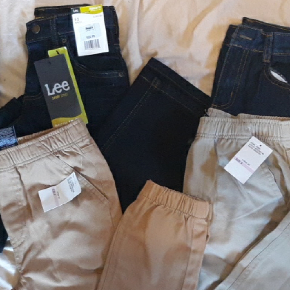 Boys jeans/khakis size 6. All unworn